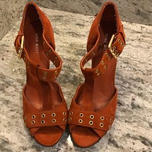 Nine West Suede Open Toe Shoe